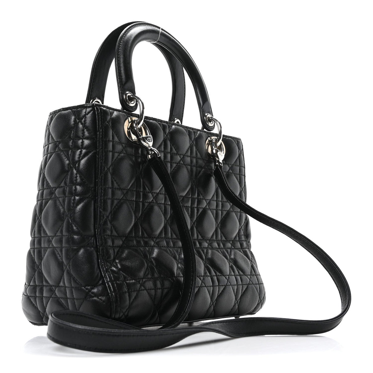Lambskin Cannage Medium Lady Dior Black