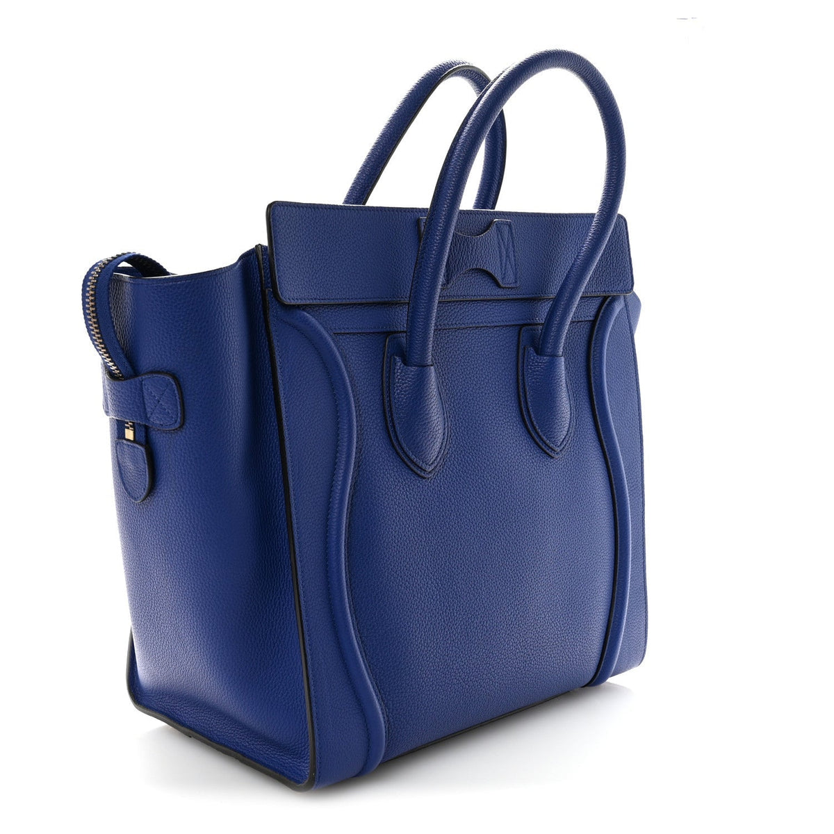 Drummed Calfskin Mini Luggage Indigo