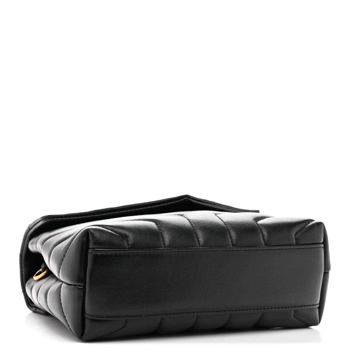 Calfskin Y Quilted Monogram Toy Loulou Crossbody Bag Black