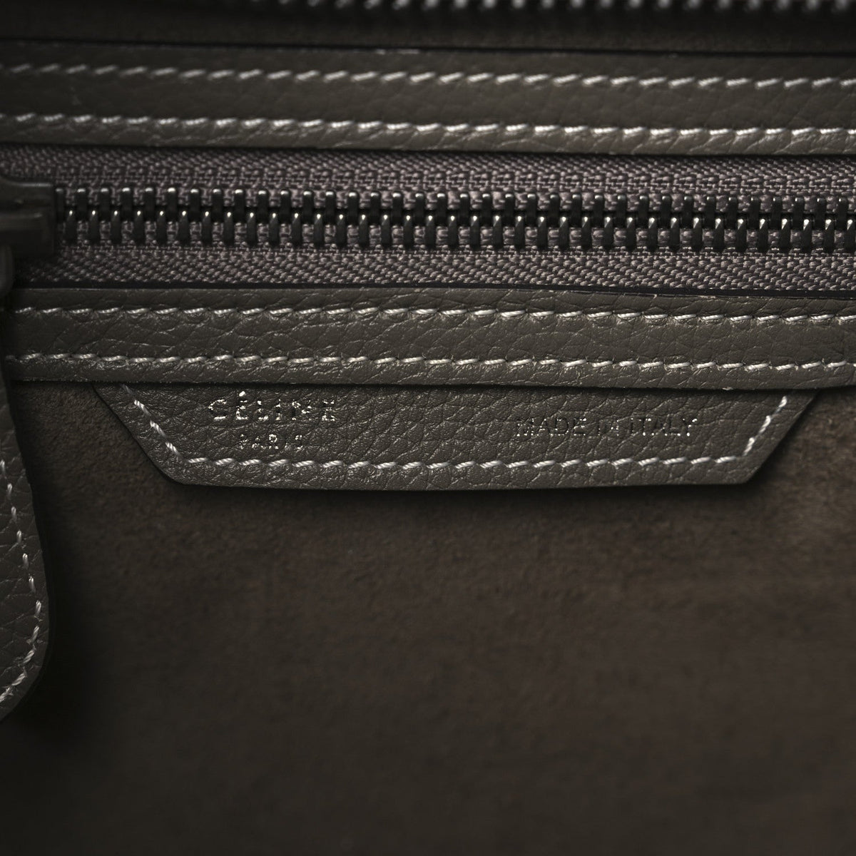 Drummed Calfskin Micro Luggage Souris
