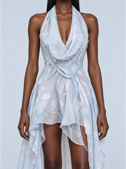 Seren Asymmetric Draped Maxi Dress