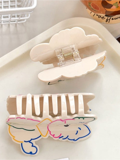 Clio - White Westie Dog-Shaped Hair Clips