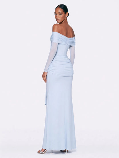 Elizabeth Draped Knot Maxi Dress