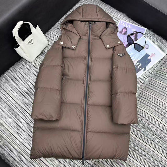 Prada 2025 Long Jacket Re-Nylon Down 322412