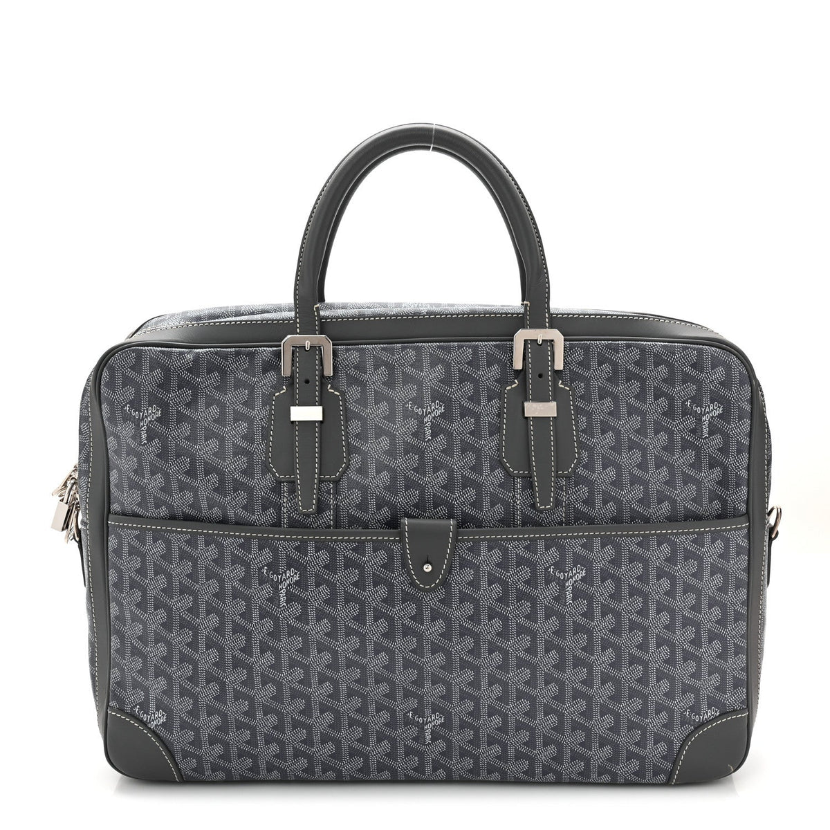 Goyardine Ambassade MM Briefcase Grey