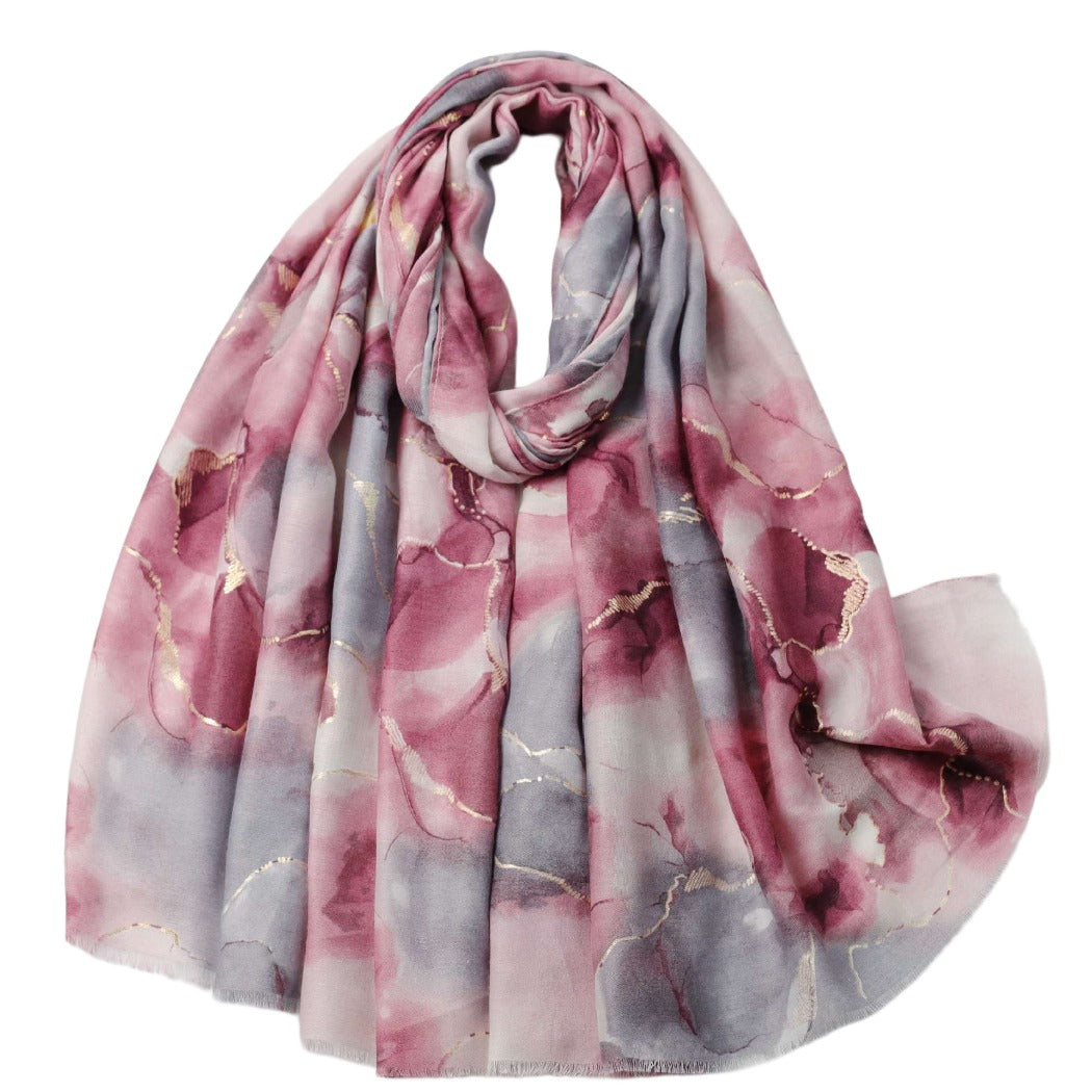 Scarvii -  Shimmer Print Scarf - Elegant &amp; Trendy
