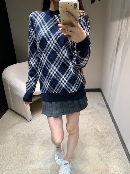 Bur 25 Sweater Navy Blue Wool