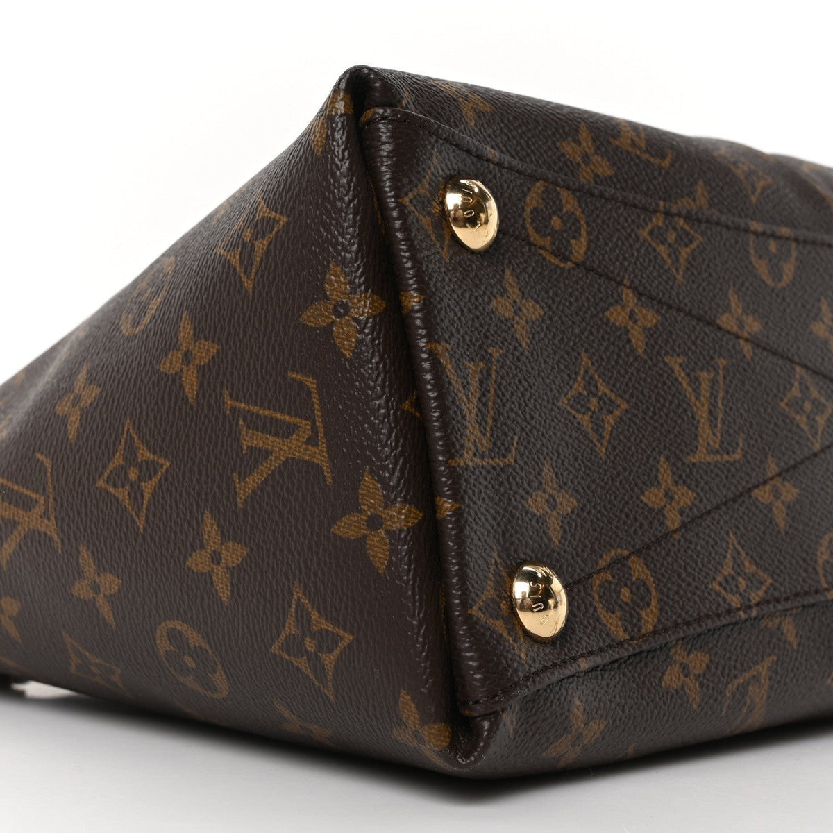 Monogram Braided V Tote MM Creme