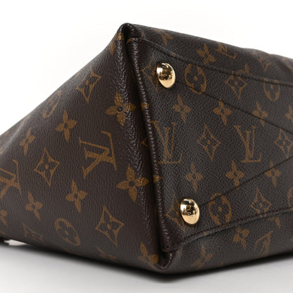 Monogram Braided V Tote MM Creme