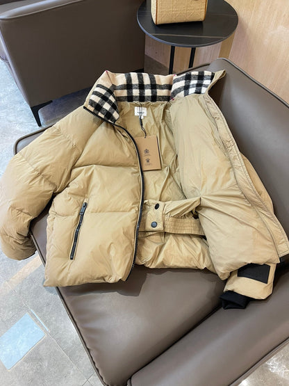 Burberry 25 Short Jacket Beige Down Nylon