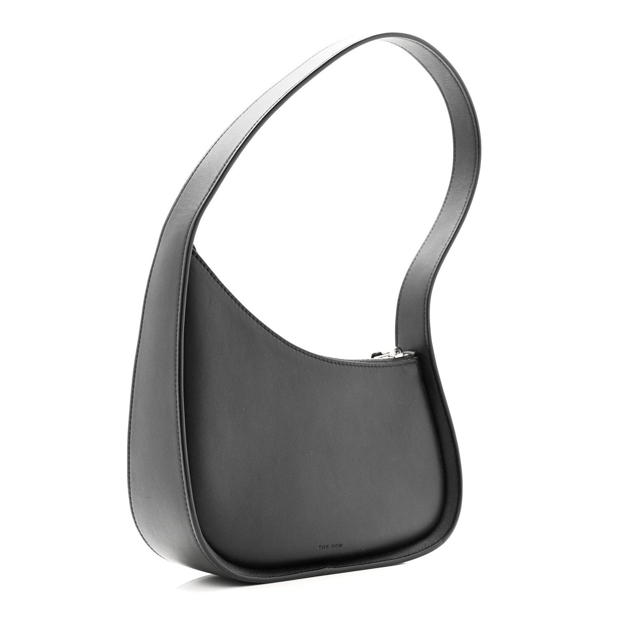 Smooth Calfskin Half Moon Shoulder Bag Black