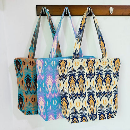 Cosbai - Atlas Print knit Shoulder Bag - Spacious &amp; Vintage