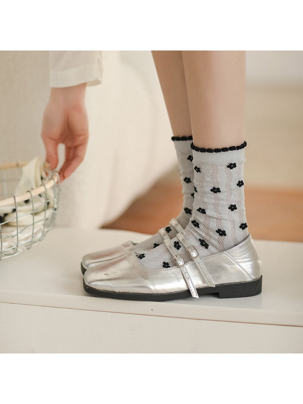 Rufia - Floral Lace Summer Socks - Sweet &amp; Breathable