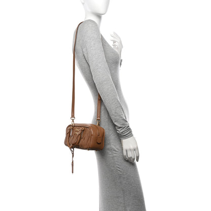 Nappa Matelasse Regular Arcadie Top Handle Bag Caramel