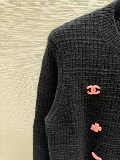 CC 25 Sweater Black Pattern Cashmere 286351