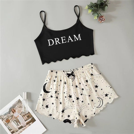 Floral Cami Shorts Set - Home Loungewear