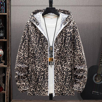 North Royal Leopard Zipper Hoodie