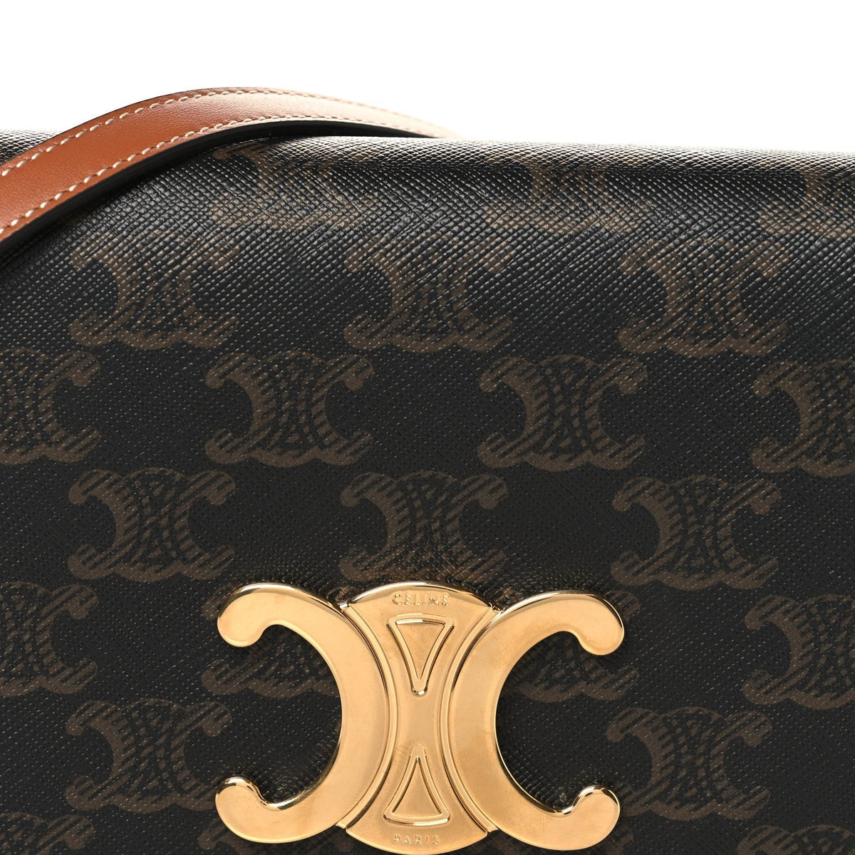 Triomphe Canvas Multipochette Tan