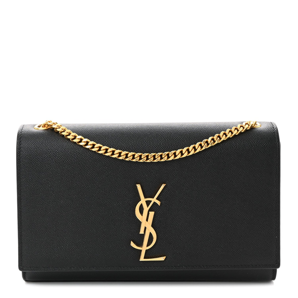 Grain De Poudre Medium Classic Monogram Kate Satchel Black