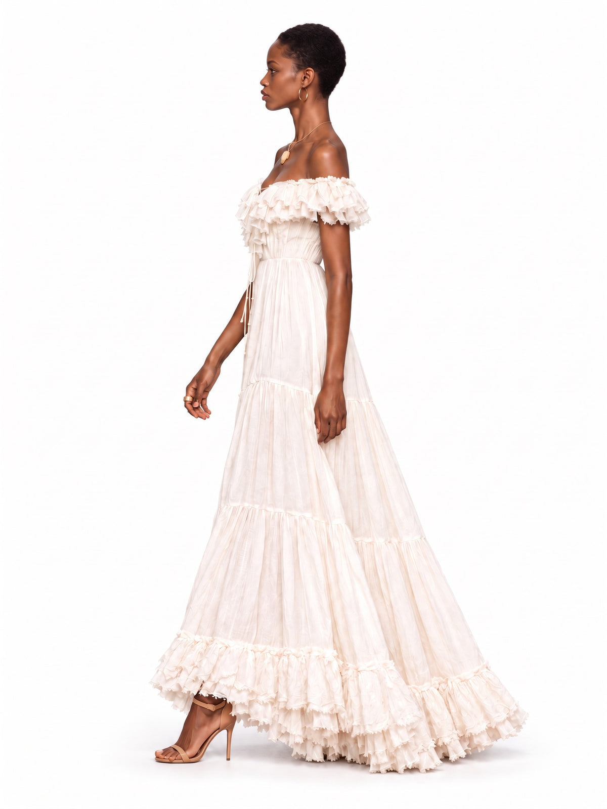Clara Off-Shoulder Ruffle Tiered Maxi Dress