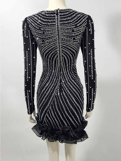 Sienna Diamond Bubble Bead Mini Dress