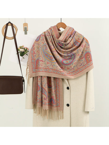 Scarvii - Winter Paisley Print Scarf Wrap - Versatile &amp; Stylish