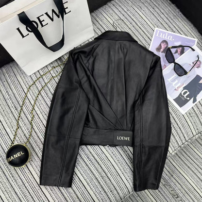 Loewe Draped Jacket Black Nappa Lambskin 348575