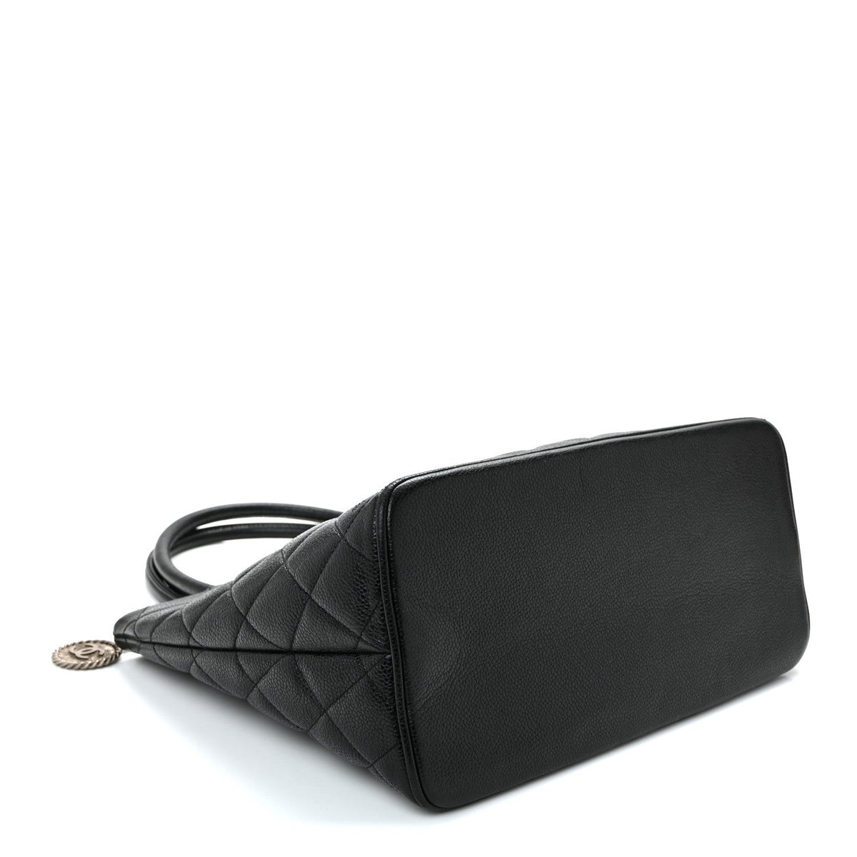 Caviar Quilted Medallion Tote Black