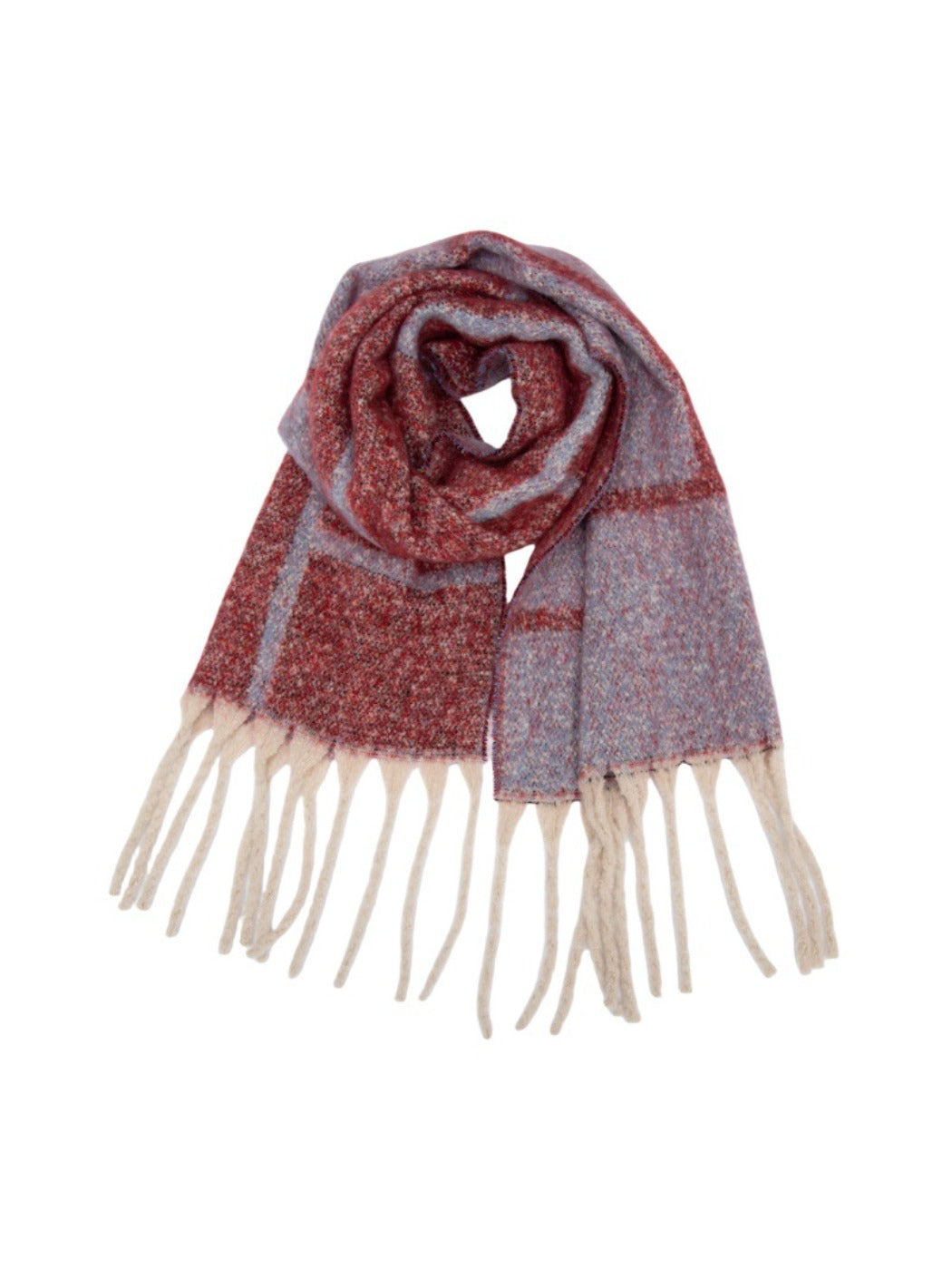 Scarvii - Winter Tassel Plaid Jacquard Scarf