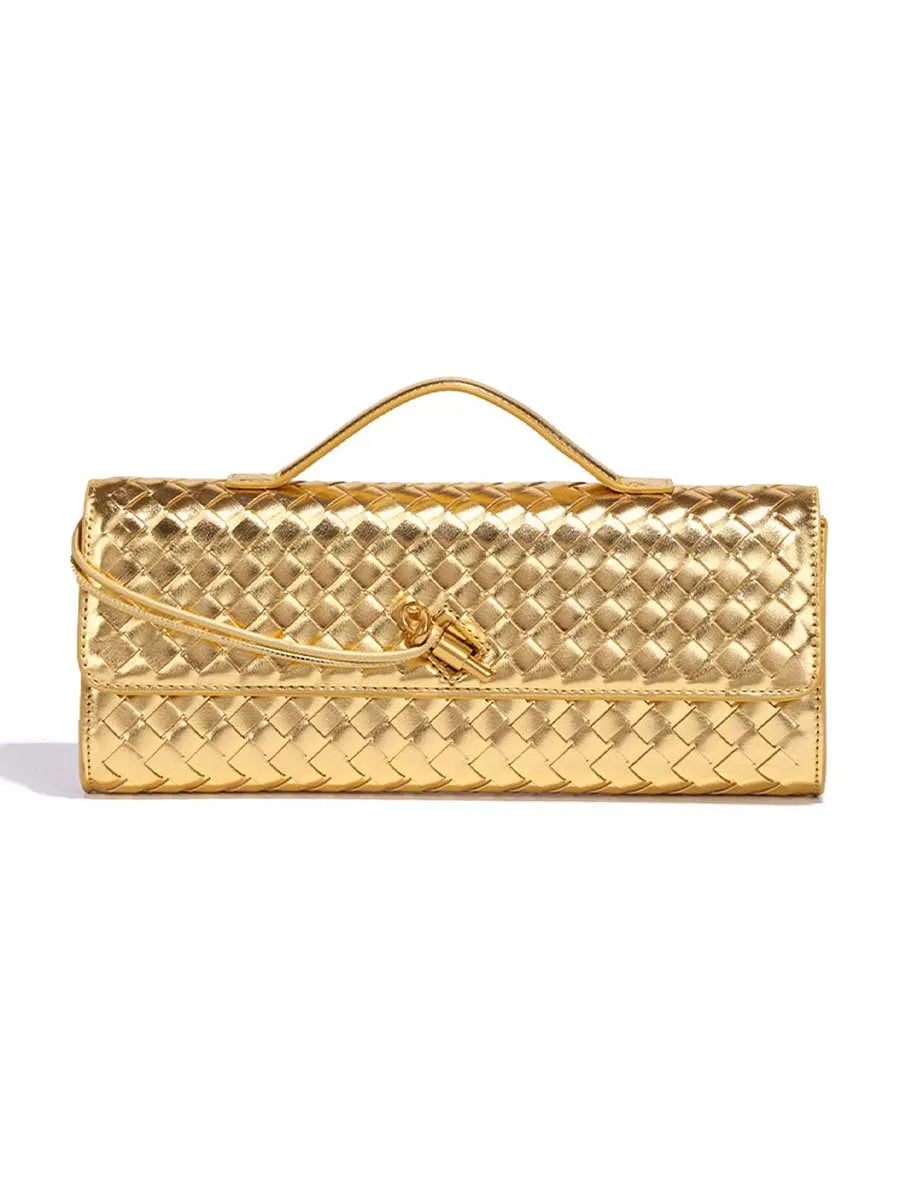 Marcella Woven Leather Clutch Bag