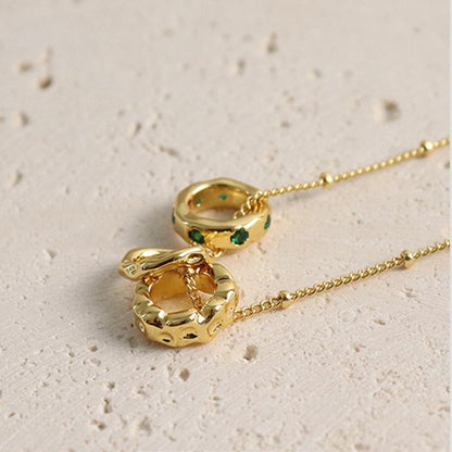 Vintage Emerald Zircon Choker Necklace