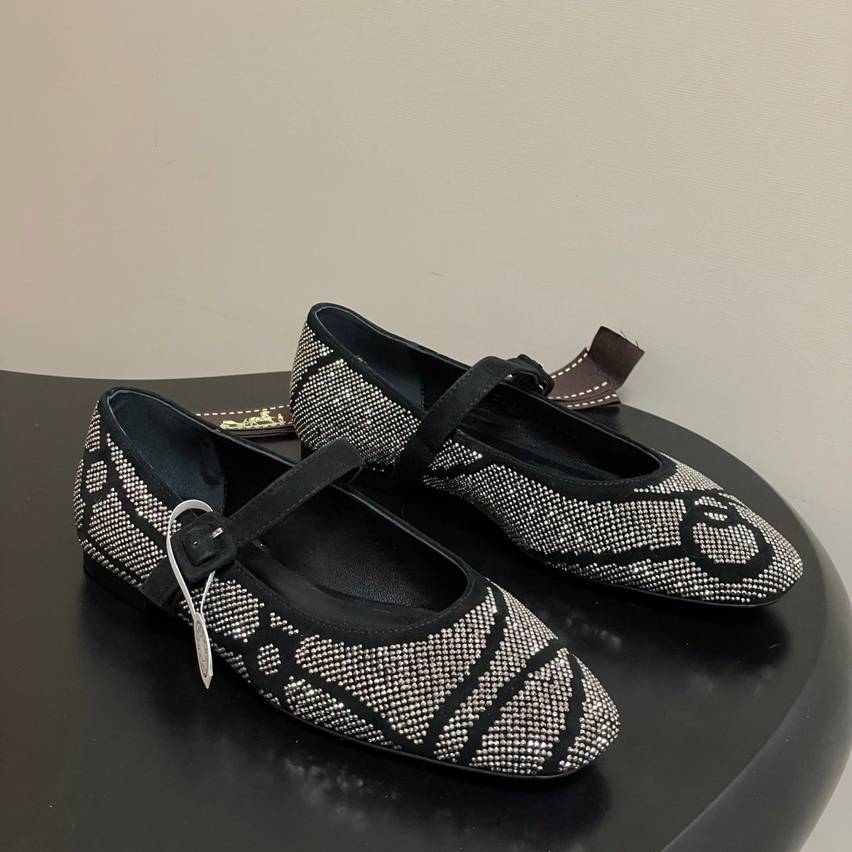 Hermes 26 Light Ballet Flat Metallic Gray in Suede 594342