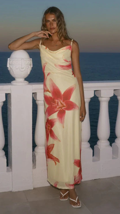Nina Maxi Dress - Yellow Paradise