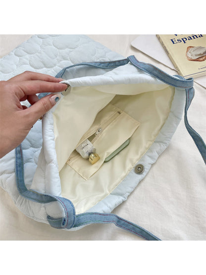 Cosbai - Quilted Plaid Shoulder Crossbody Bag