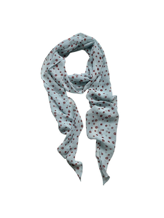 Haila - Vintage Classic Spot Print Long Scarf Headband