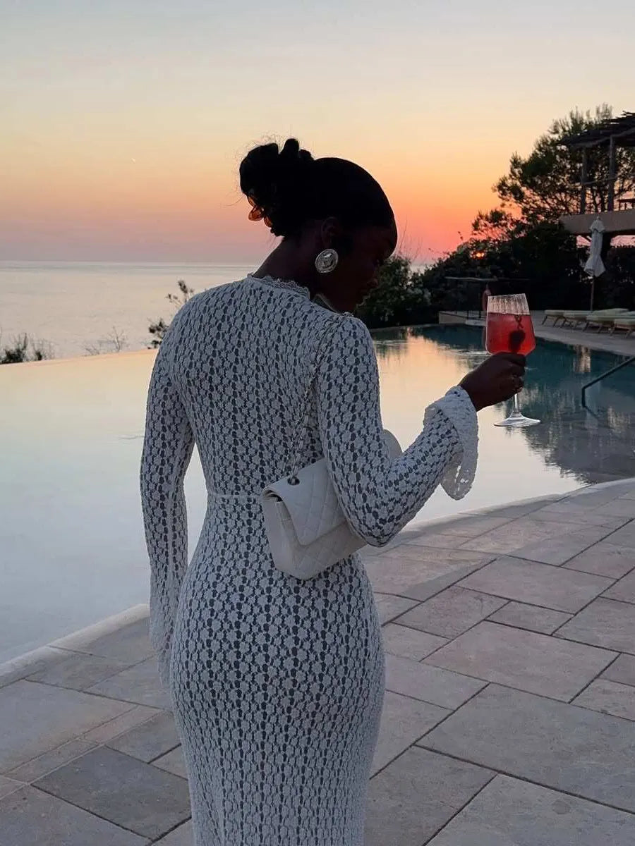 Freya Crochet Cutout Maxi Dress