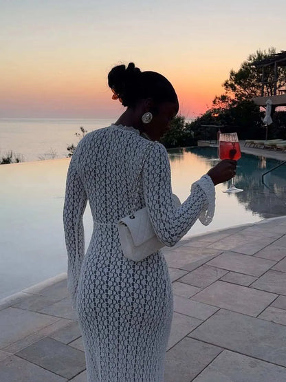 Freya Crochet Cutout Maxi Dress