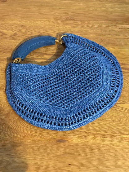 Ivy Hand-Woven Crescent Bag