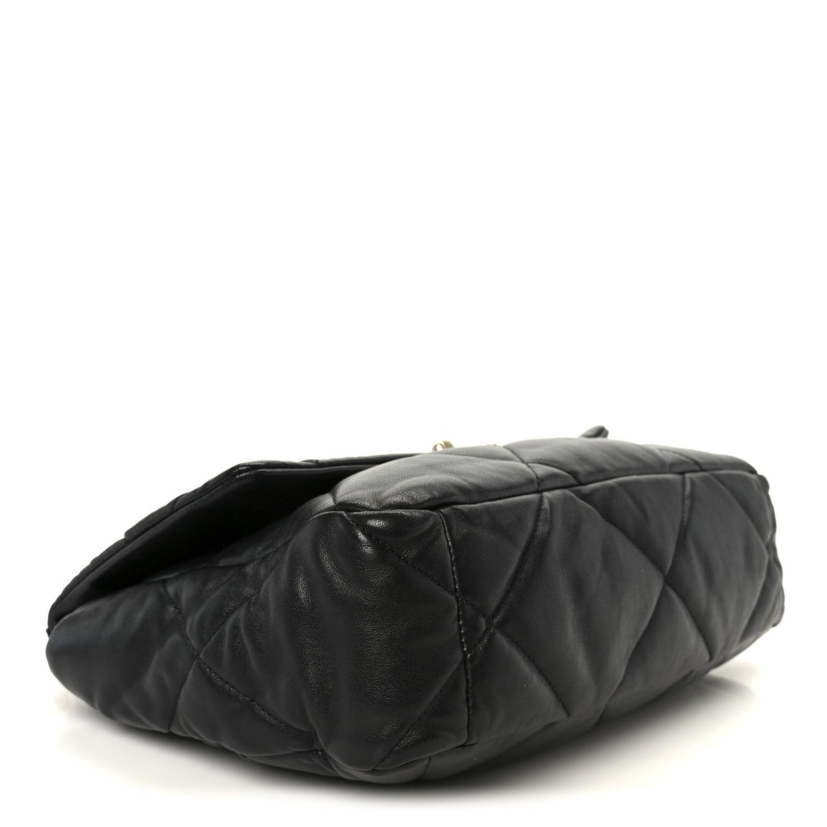Lambskin Quilted Large Chanel 19 Flap Black
