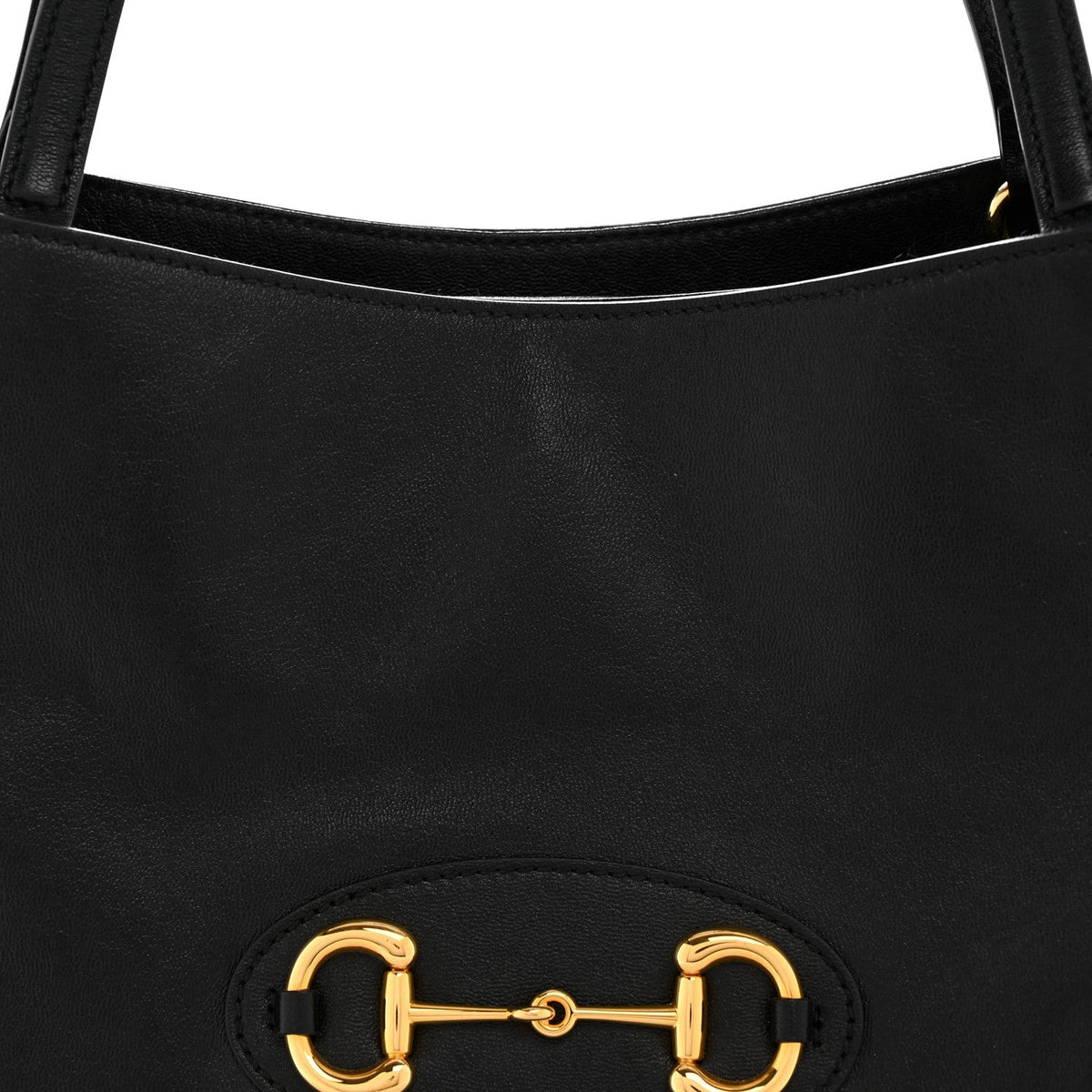 New Sakai Calfskin Lux Horsebit 1955 Tote Bag Black