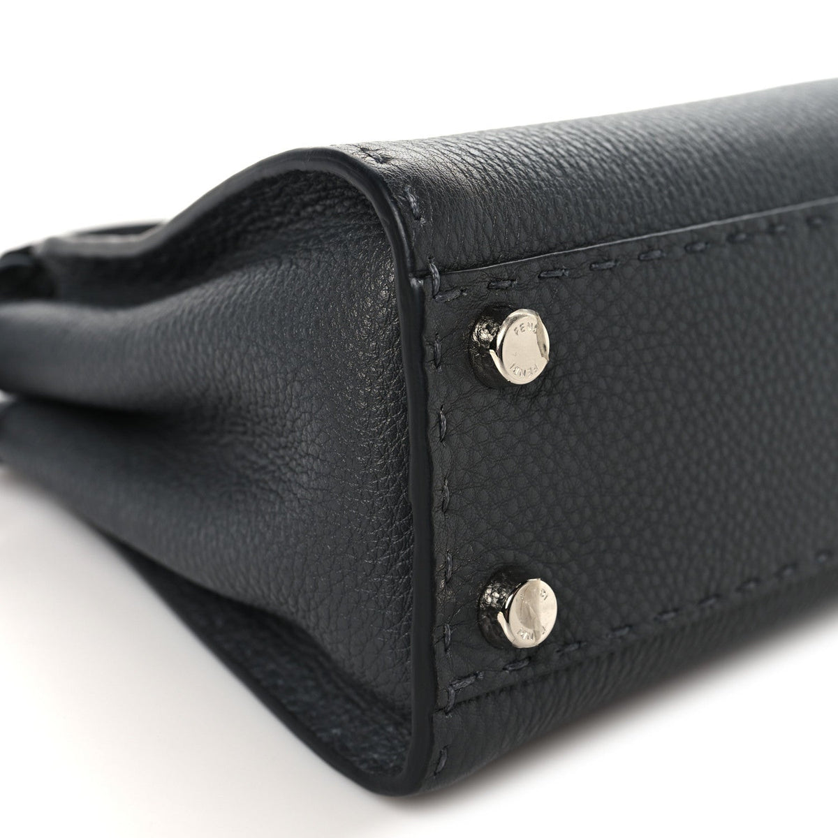 Cuoio Romano Selleria Bi-Color Mini Peekaboo Iconic Satchel Asfalto Latte
