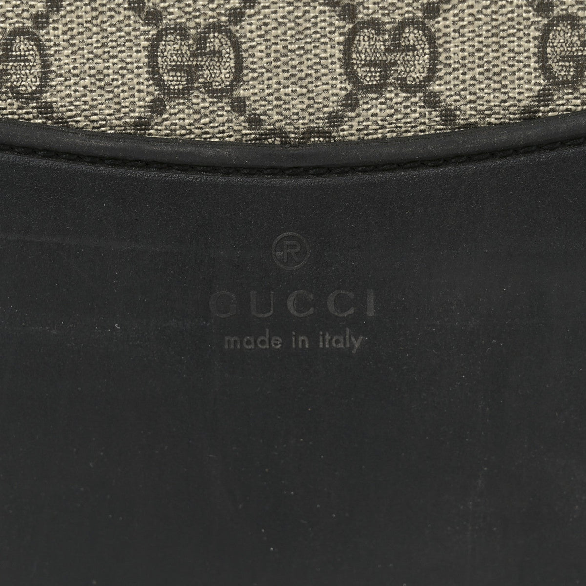 GG Supreme Monogram Four Wheel Suitcase Black