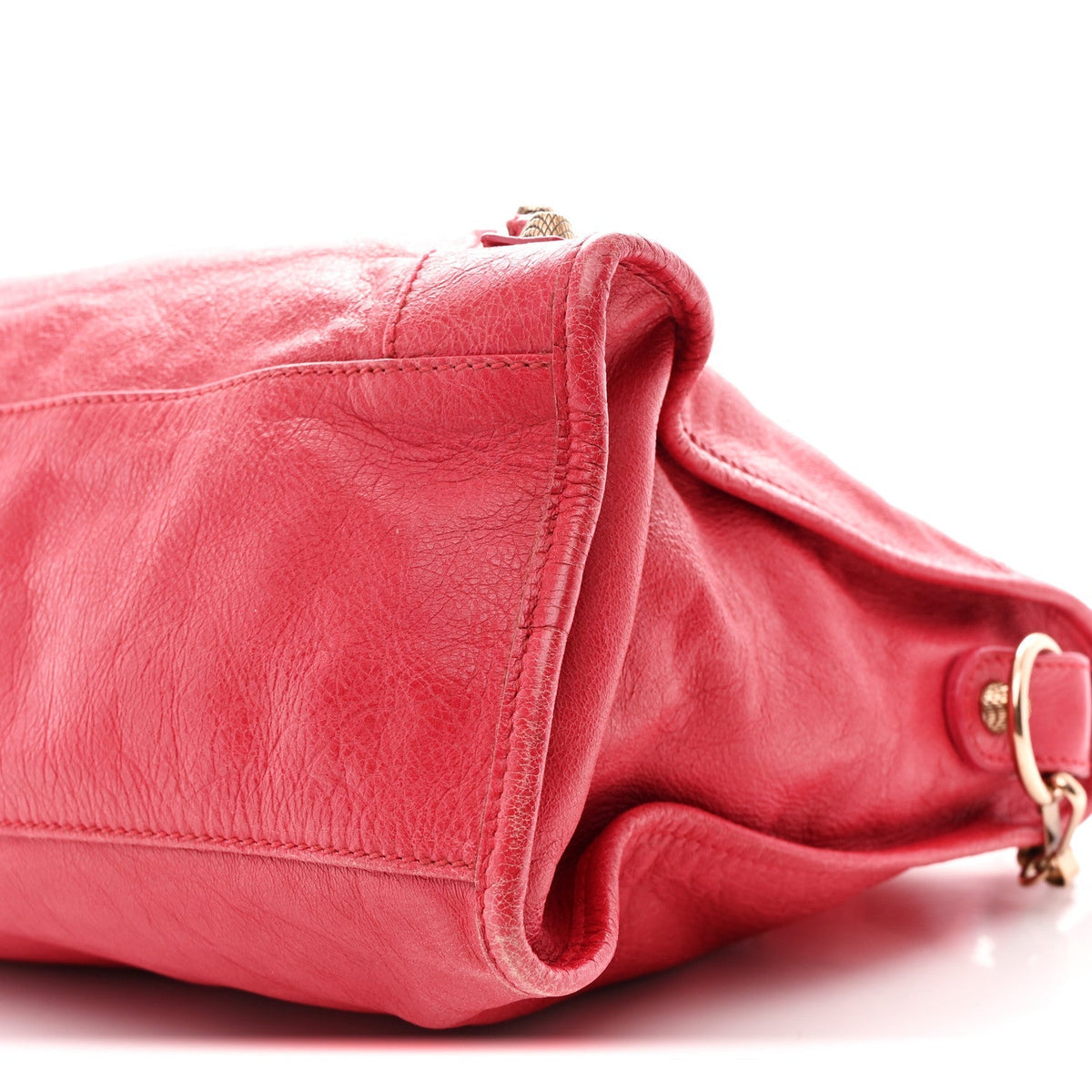 Agneau Giant 12 Rose Gold Hardware City Rouge Coquelicot