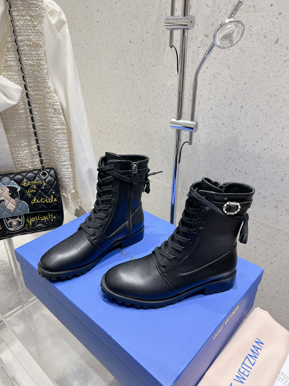 SW Mckenzee Boot with Buckle Black Leather 554362