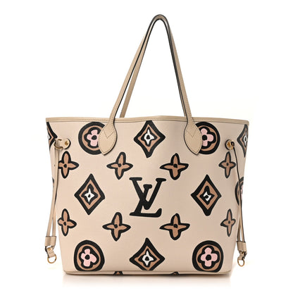 Monogram Giant Wild at Heart Neverfull MM Creme