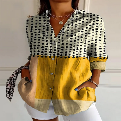 2025 New Retro Floral Art Print Casual Linen Shirt Fashionable Pretty Shirt Fast Shipping