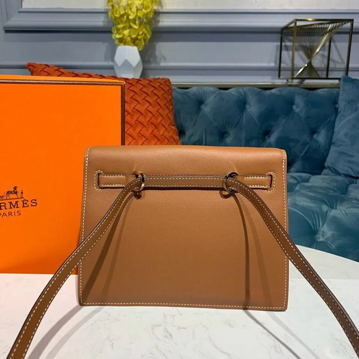 Kelly Danse 25cm Palladium Hardware Swift Leather Handbag