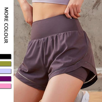 Faux Two-Piece Shorts Yoga Bottom
