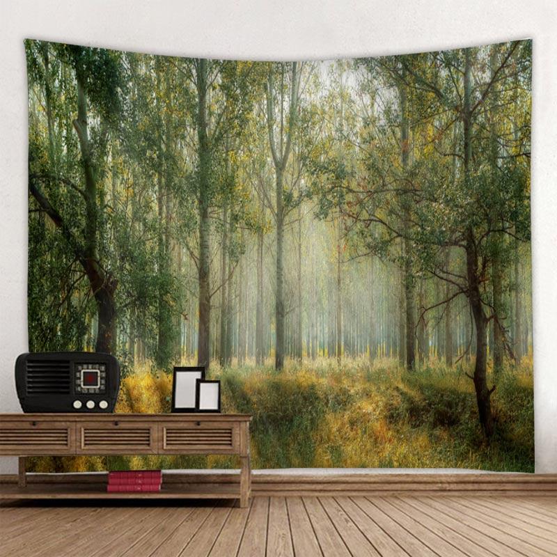 Beautiful Natural Forest Printed Large Wall Tapestry Cheap Hippie Wall Hanging Bohemian Wall Tapestries Mandala Wall Art Decor