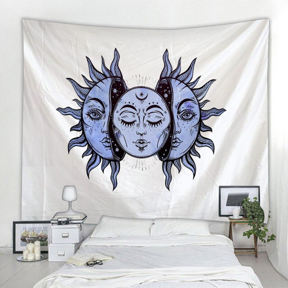 Beautiful Psychedelic Face Printing Big Wall Mounted Cheap Hippie Wall Hanging Bohemian Wall Tapestry Mandala Wall Art Decoratio